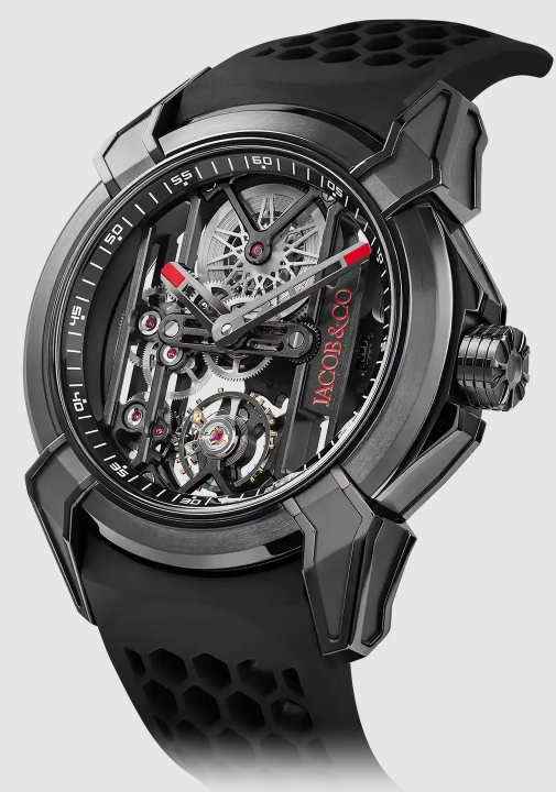 Fake Jacob & Co Epic x skeleton BLACK TITANIUM EX110.21.AA.AE.A watch